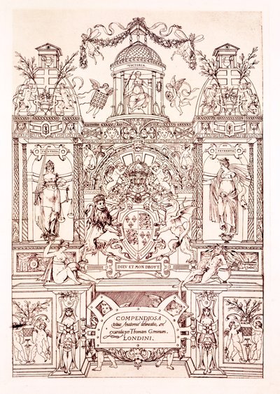 Frontispiece to Compendium of Anatomy by Thomas Geminus